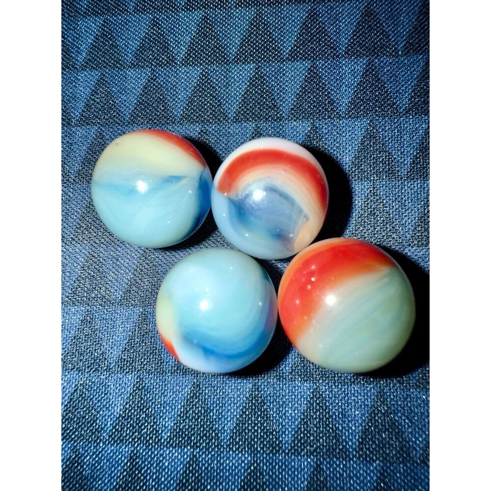 Vintage Alley Akro Agate Peltier Christen Swirl Glass Marble lot Of 13 - Picture 4 of 12